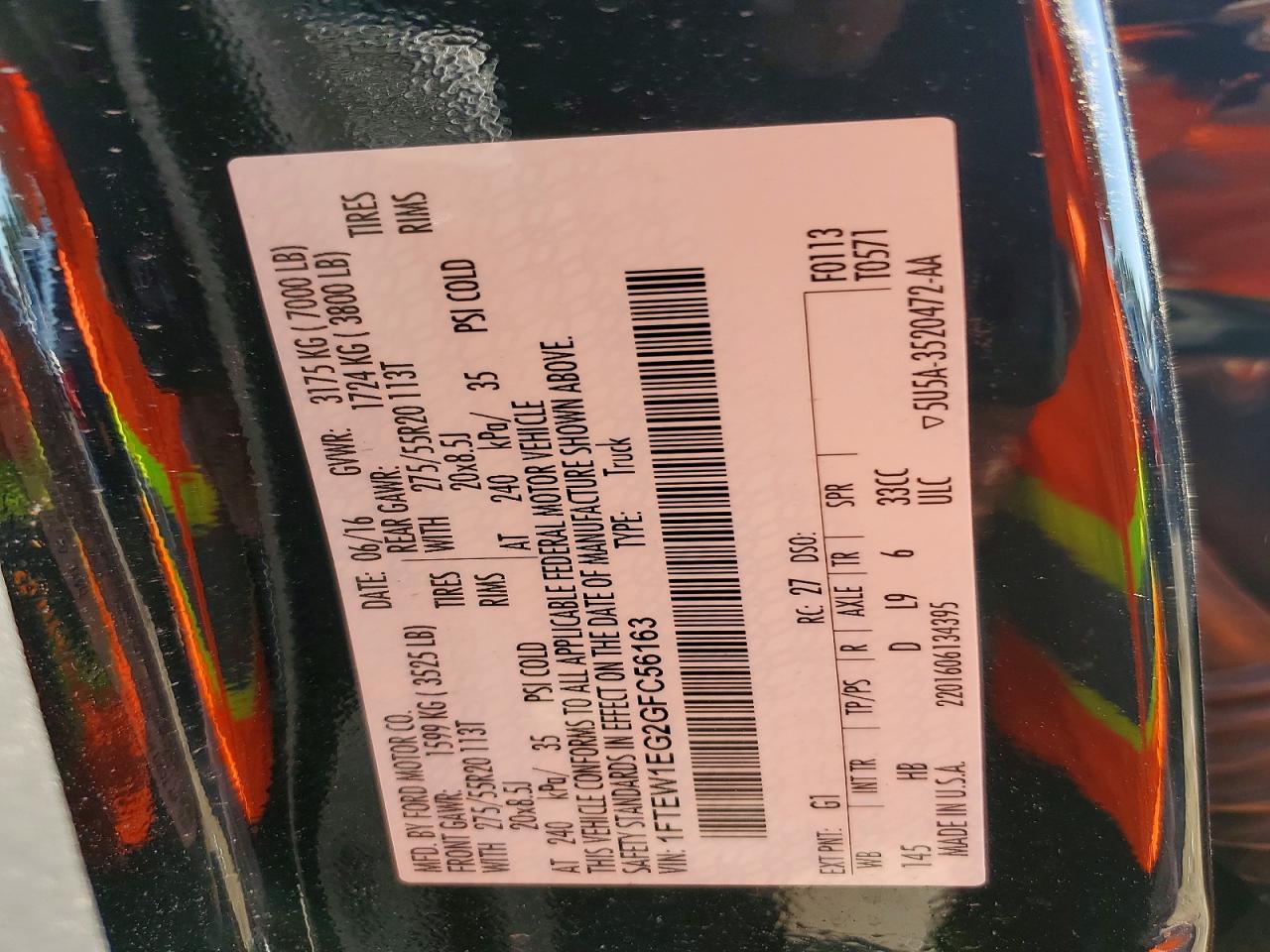 2016 FORD F150