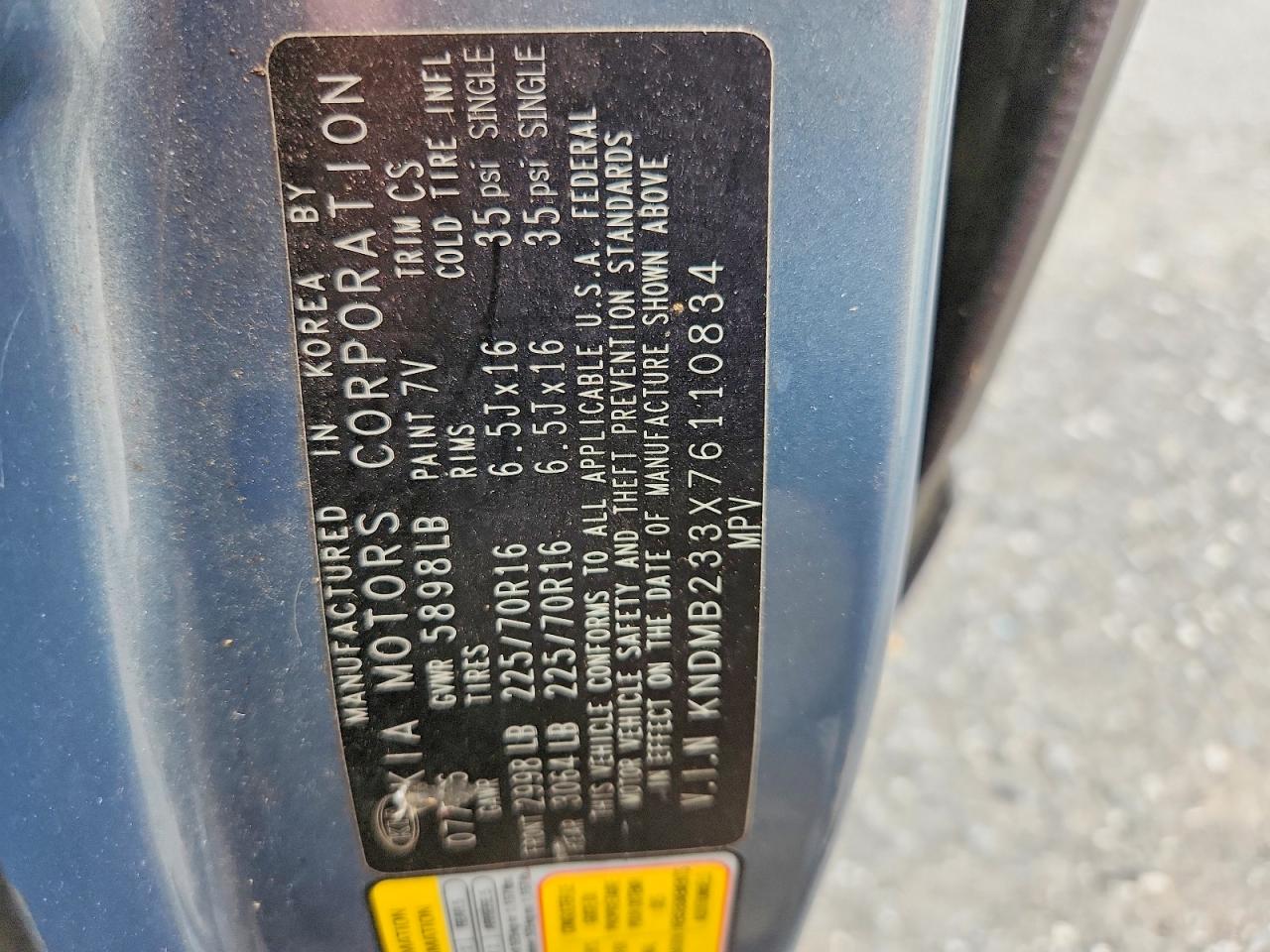 2007 KIA SEDONA