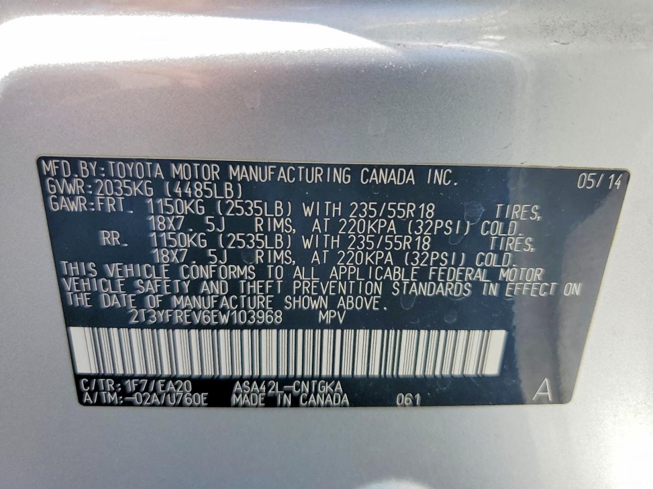 2014 TOYOTA RAV4