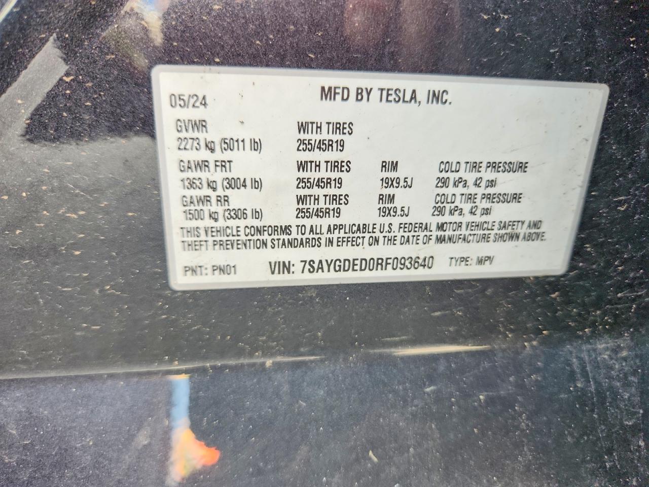 2024 TESLA MODEL Y