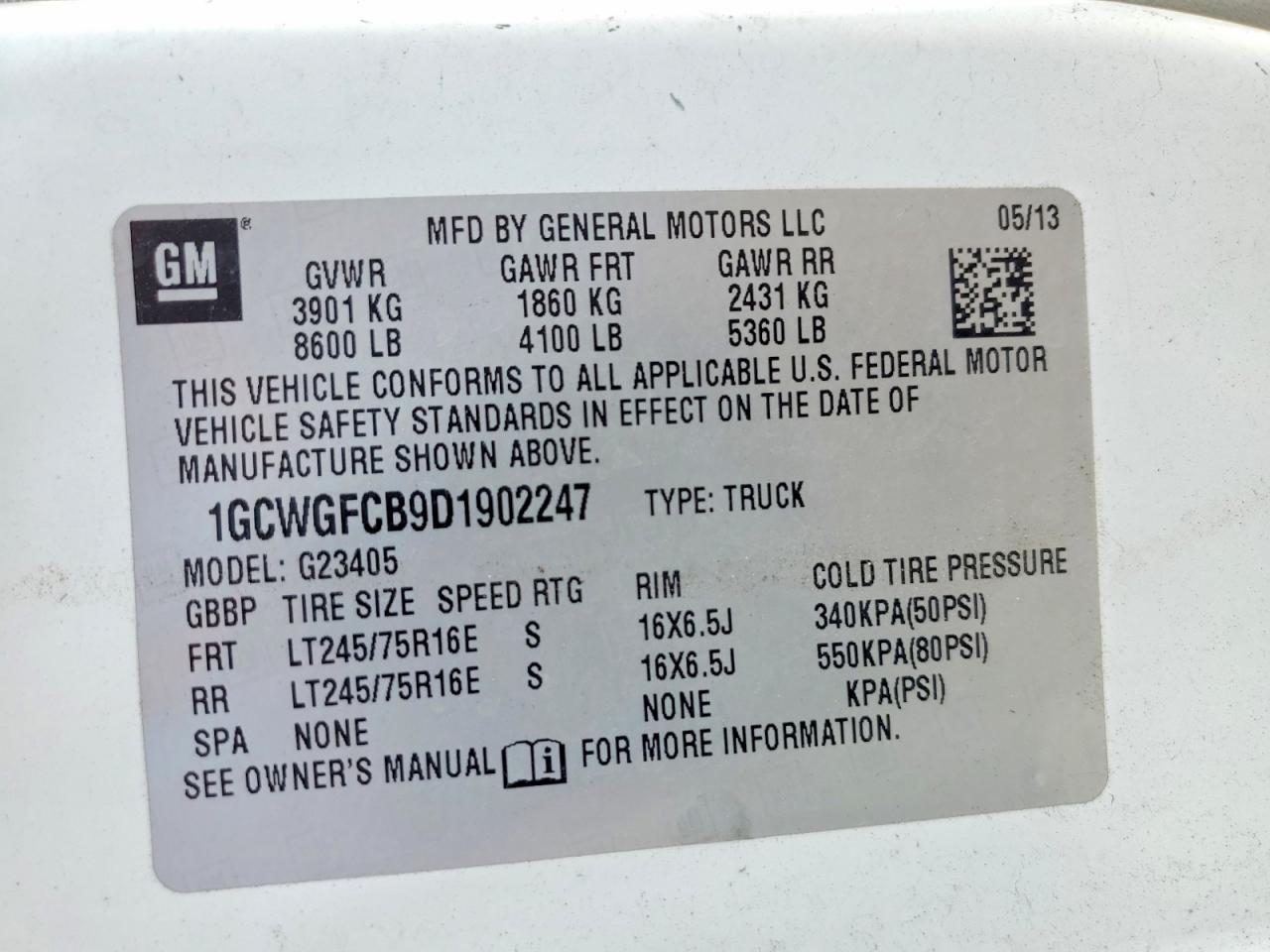 2013 CHEVROLET EXPRESS
