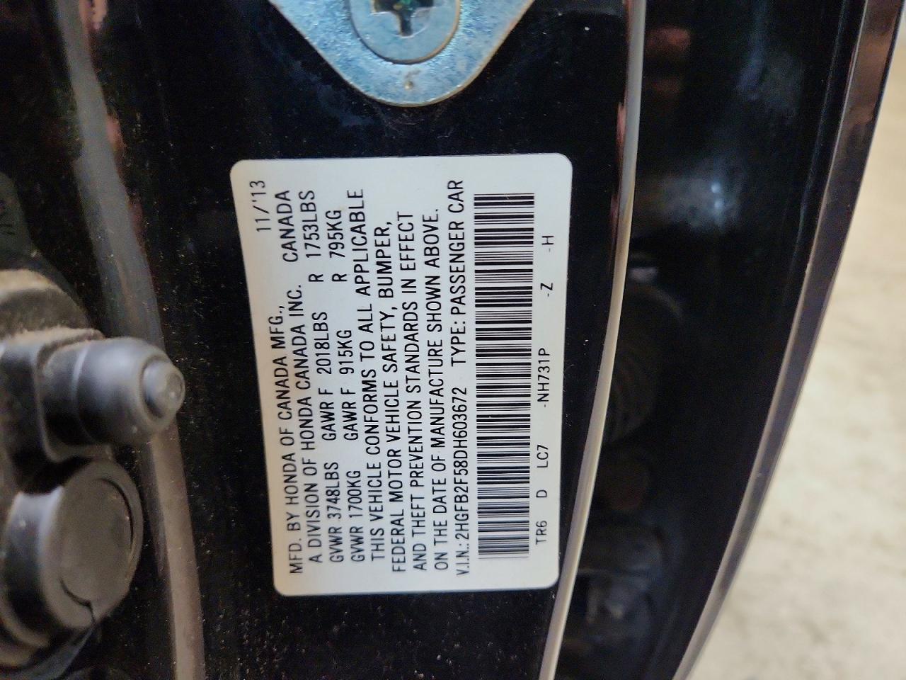2013 HONDA CIVIC