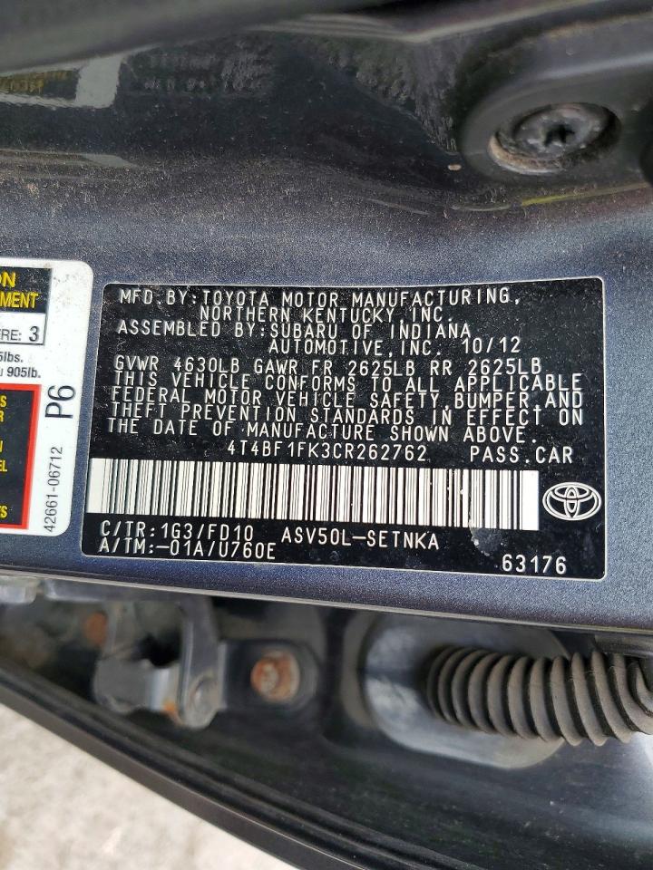 2012 TOYOTA CAMRY
