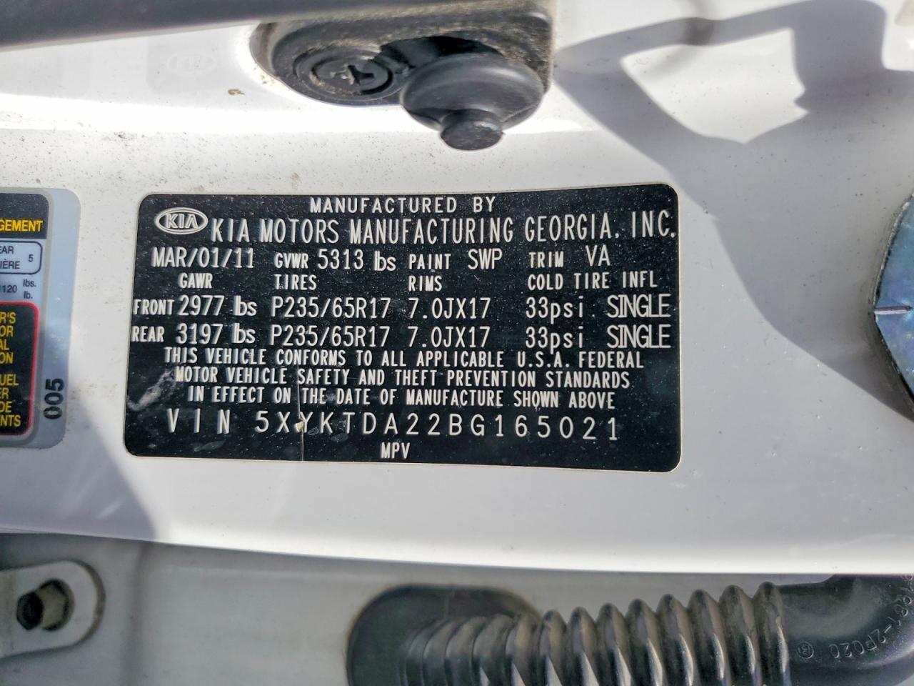 2011 KIA SORENTO