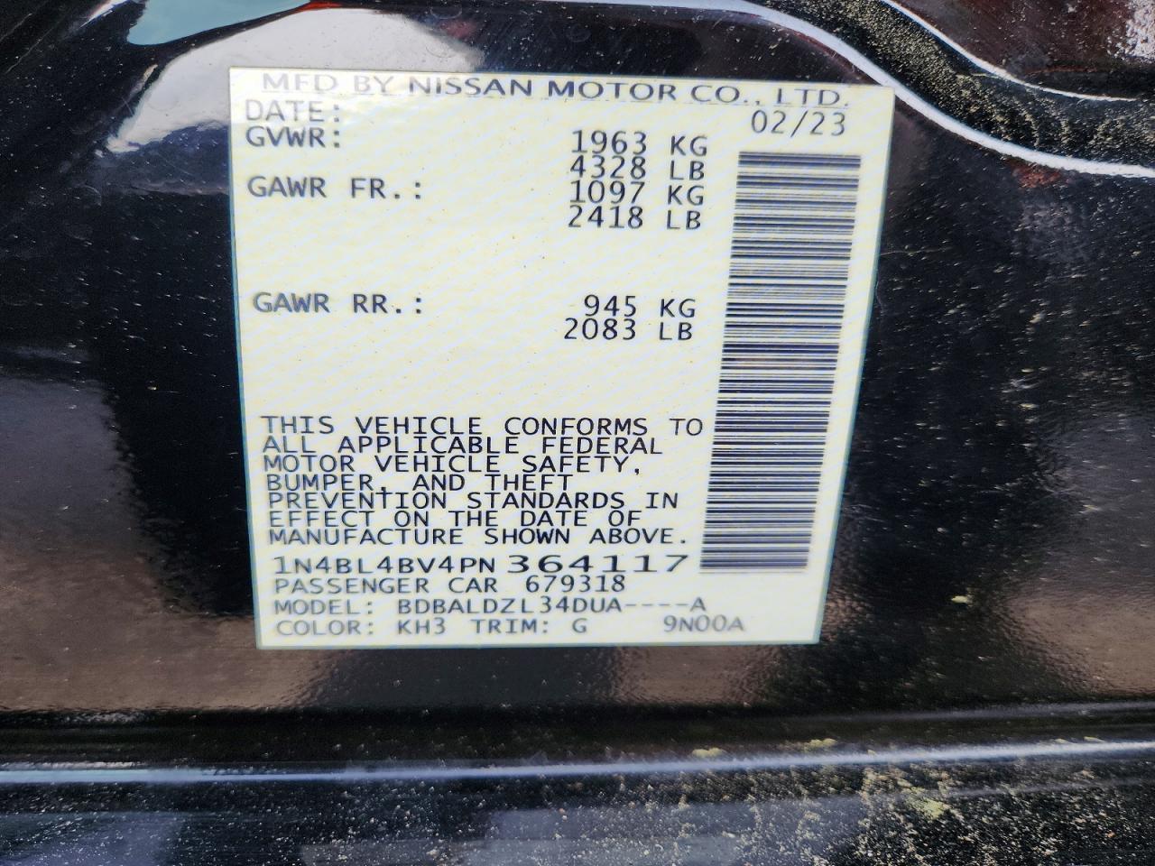 2023 NISSAN ALTIMA