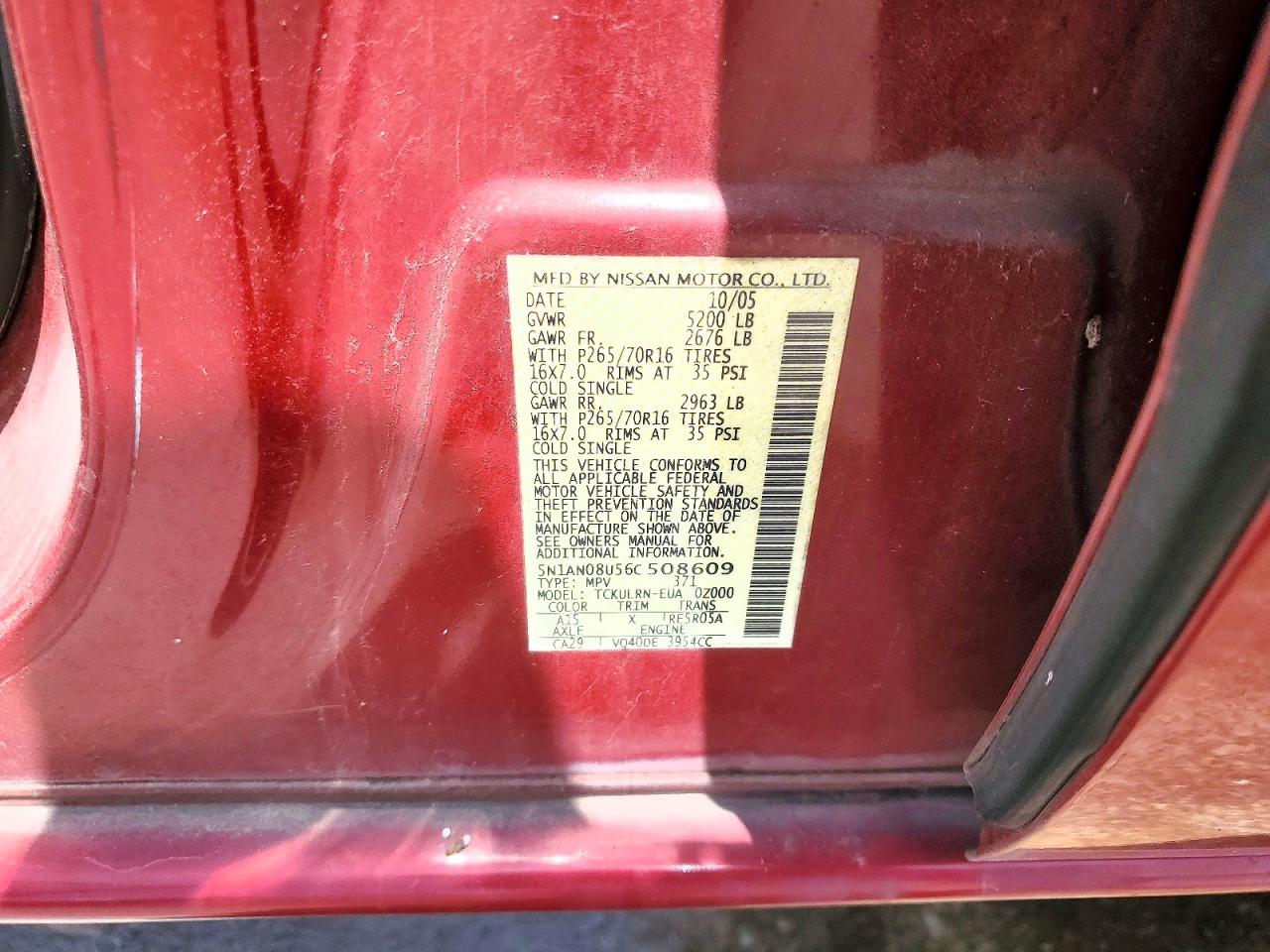 2006 NISSAN XTERRA