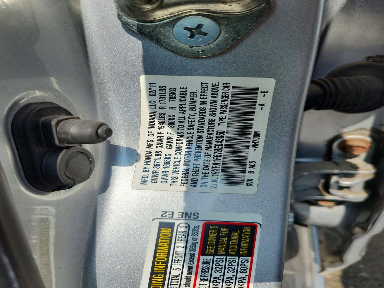 2011 HONDA CIVIC