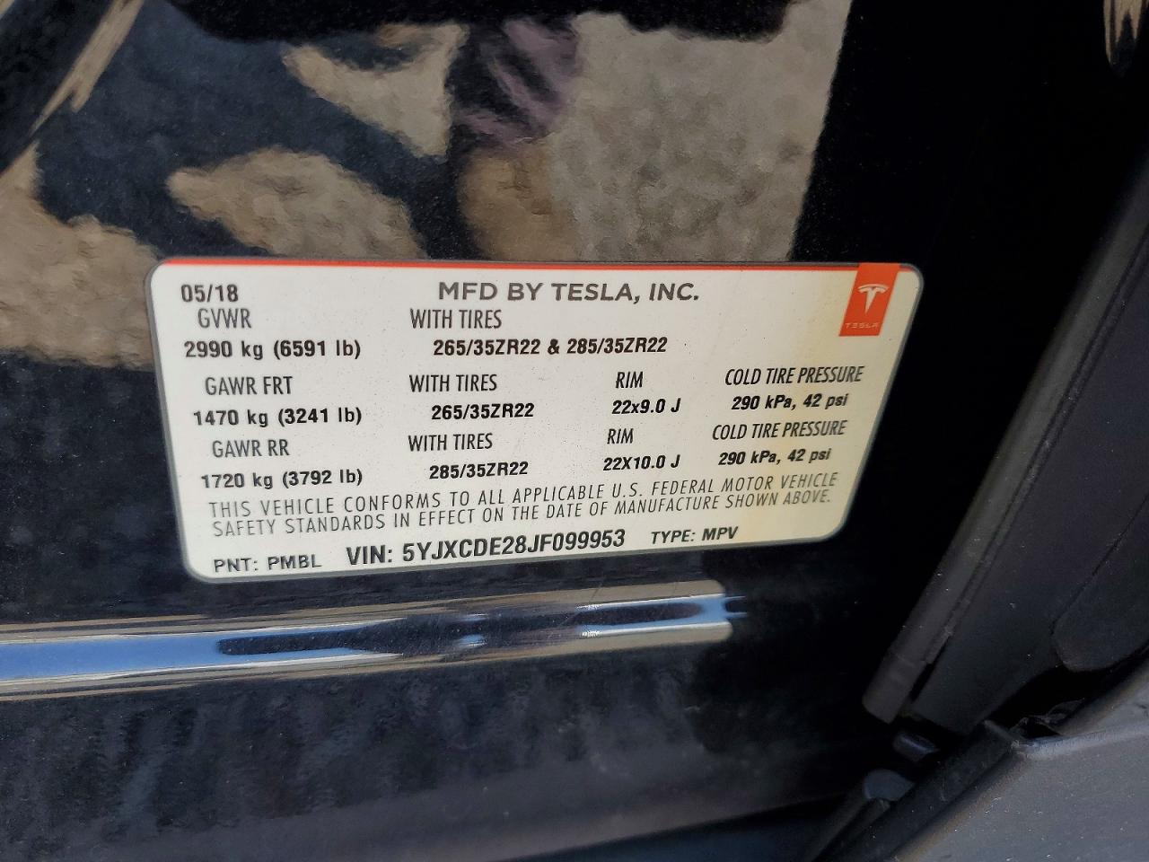 2018 TESLA MODEL X
