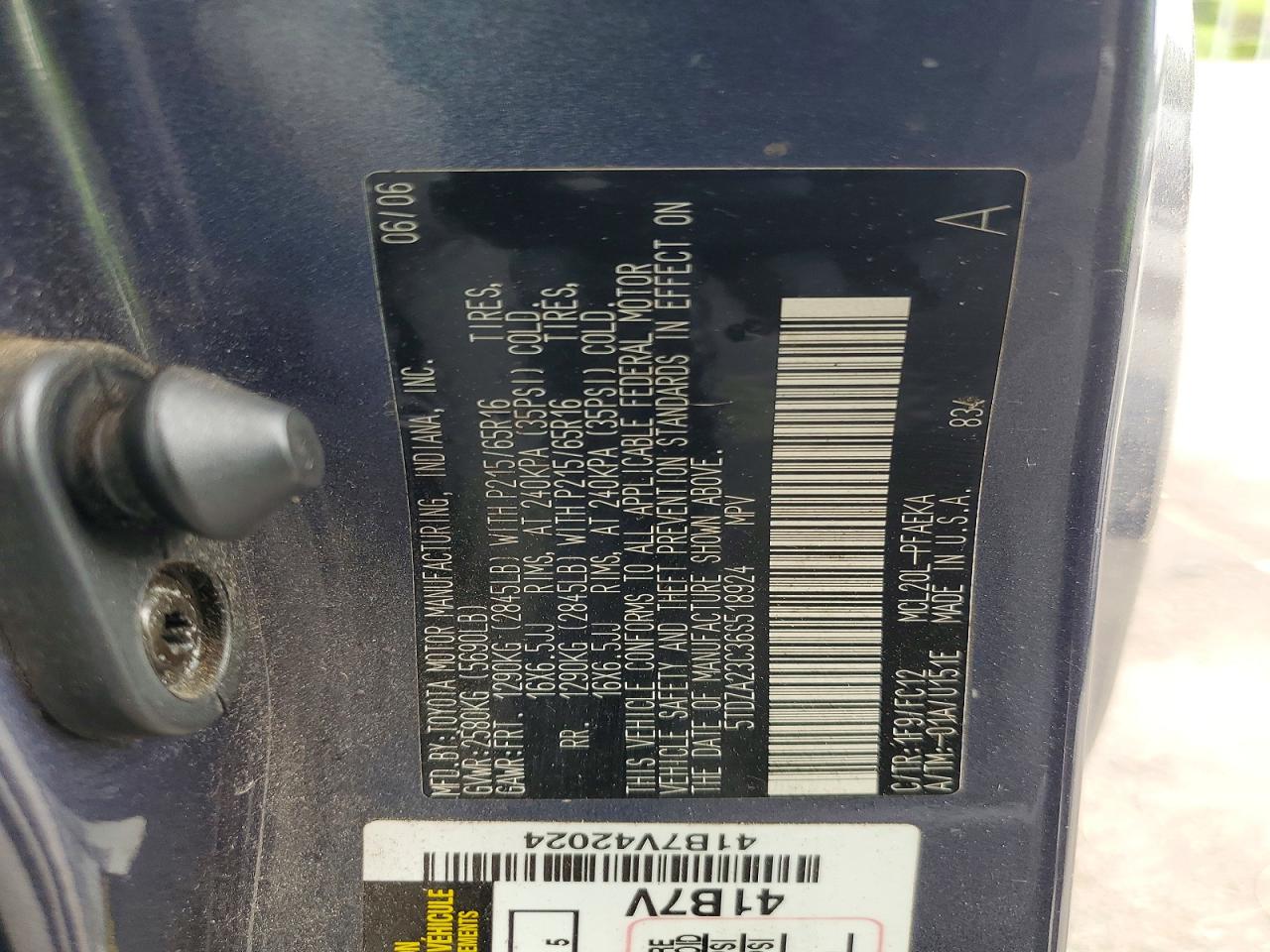 2006 TOYOTA SIENNA