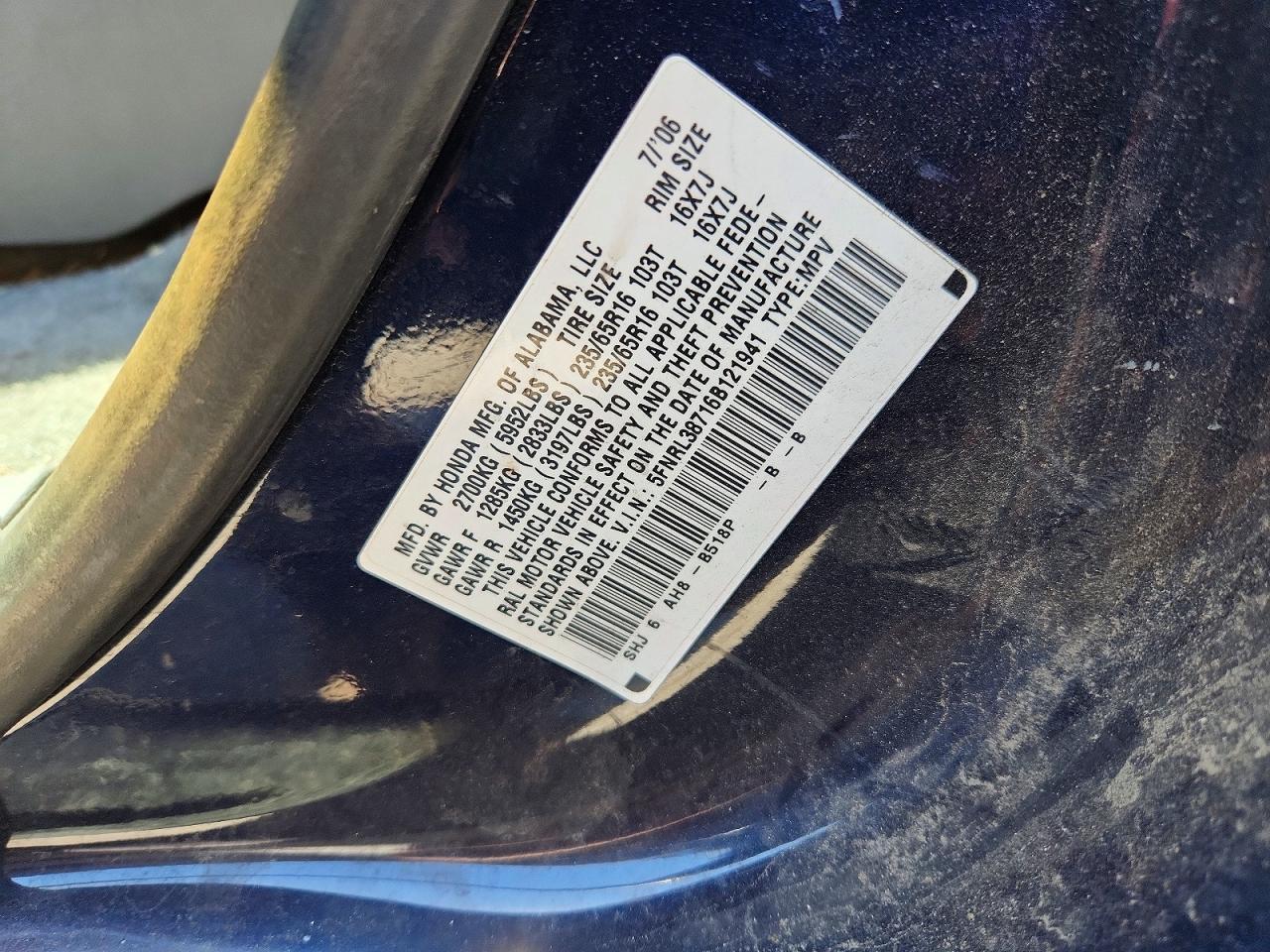 2006 HONDA ODYSSEY