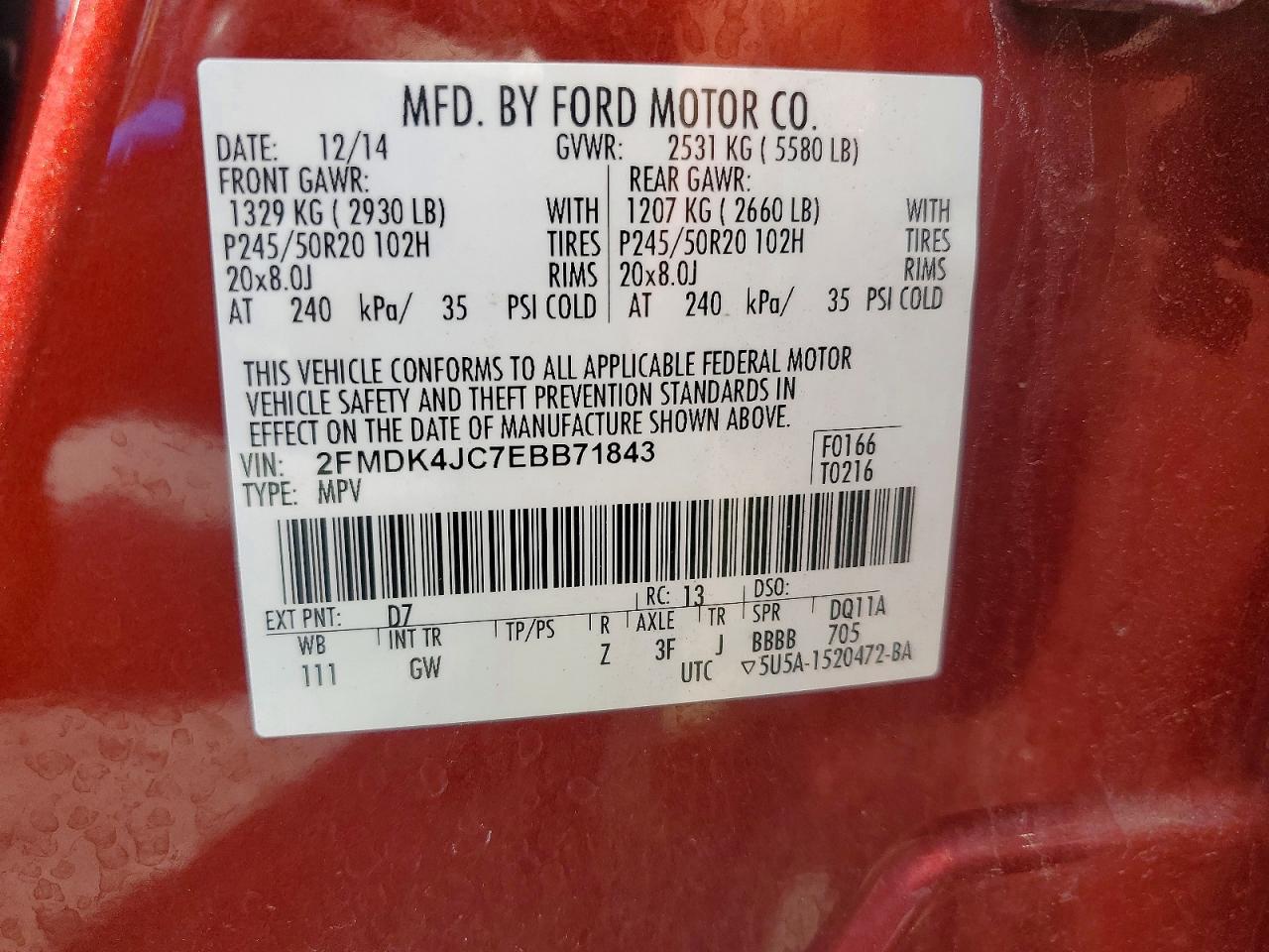2014 FORD EDGE