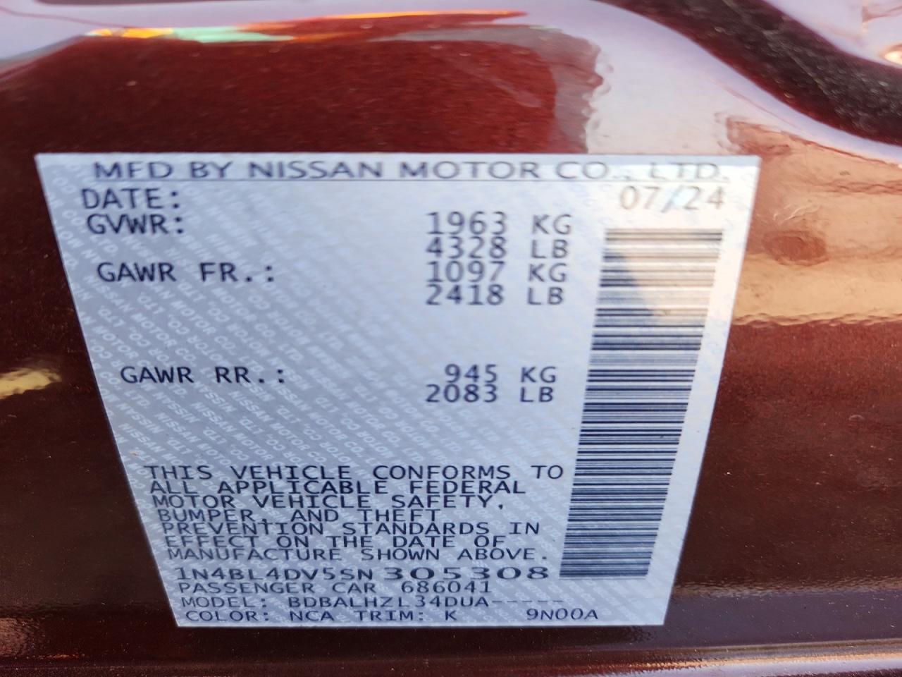 2025 NISSAN ALTIMA