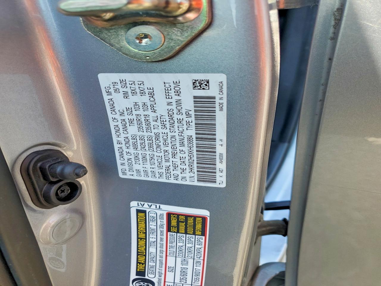 2019 HONDA CRV