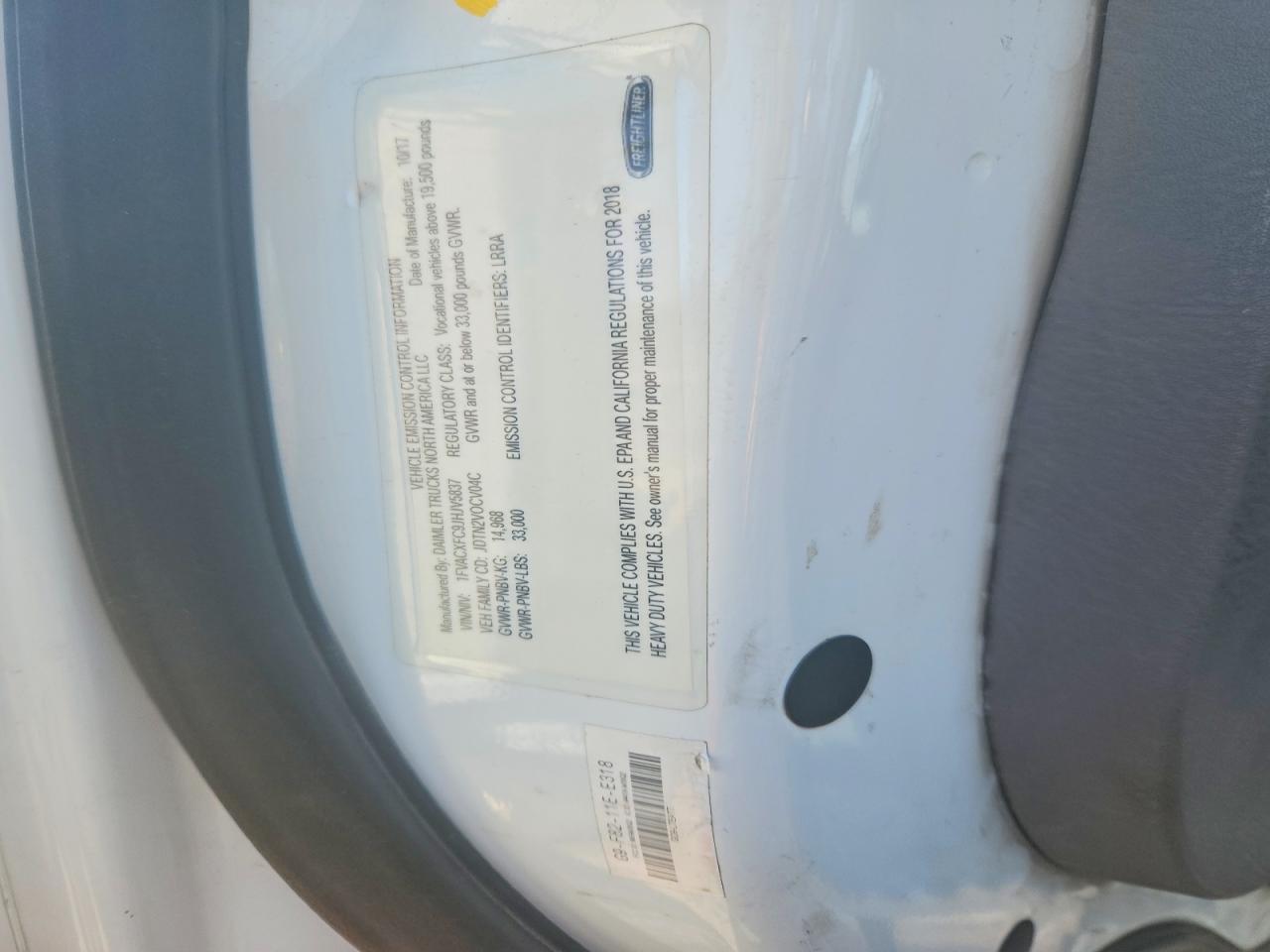 2018 FREIGHTLINER ALL OTHER