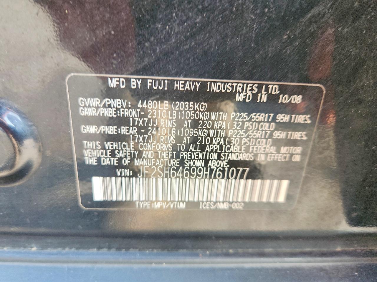2009 SUBARU FORESTER