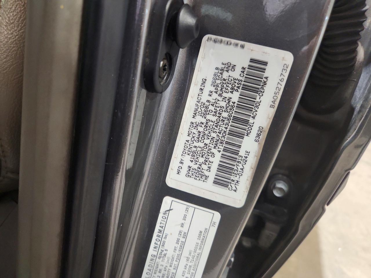 2003 TOYOTA CAMRY
