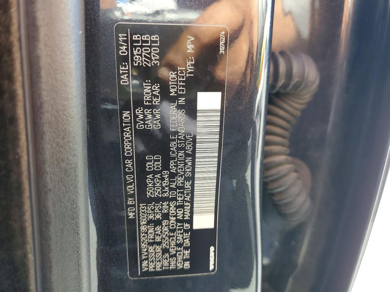 2011 VOLVO XC90