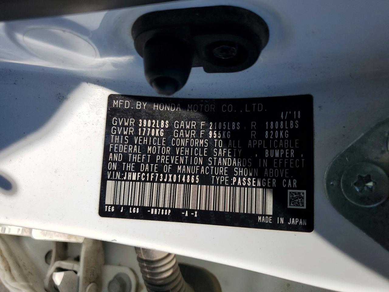 2018 HONDA CIVIC
