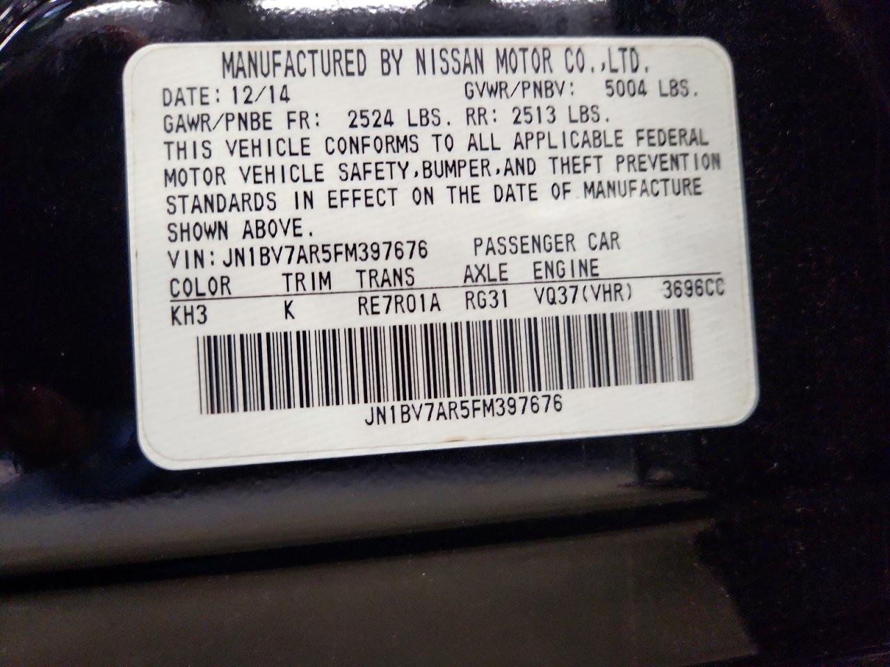 2015 INFINITI Q50