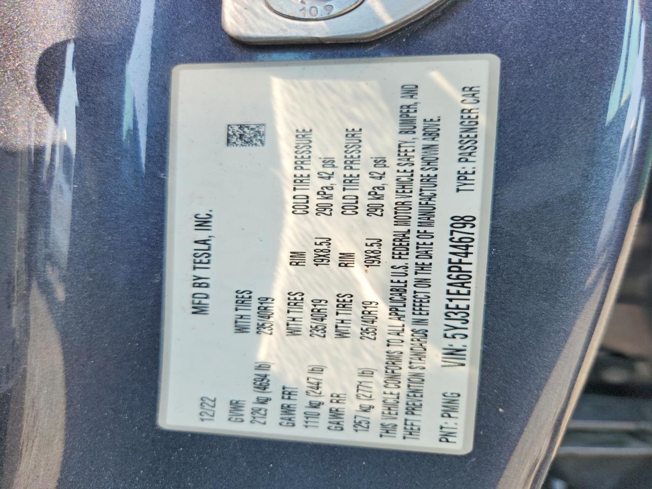 2023 TESLA MODEL 3