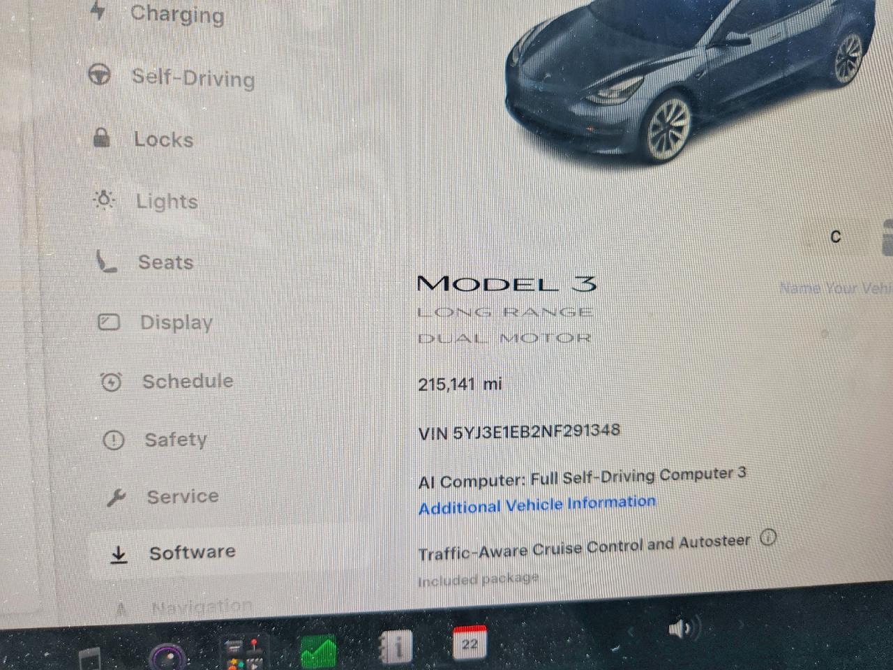 2022 TESLA MODEL 3