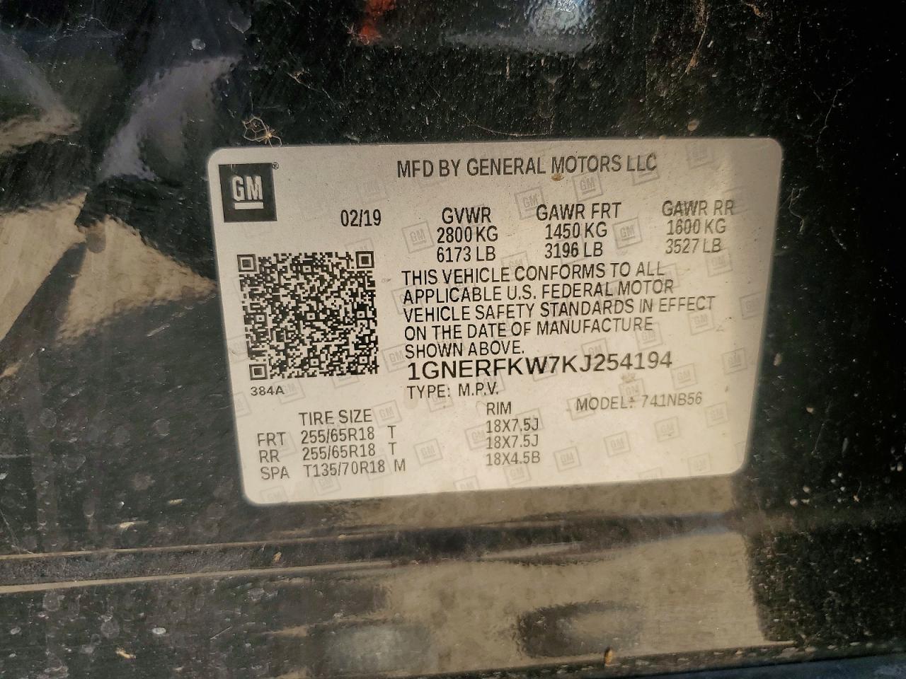 2019 CHEVROLET TRAVERSE