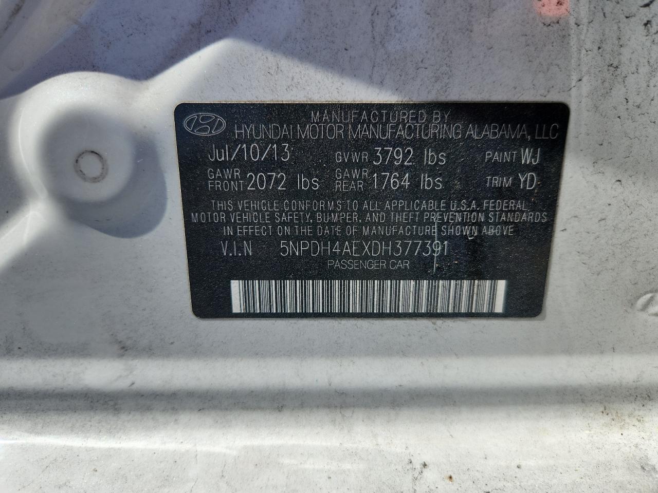 2013 HYUNDAI ELANTRA