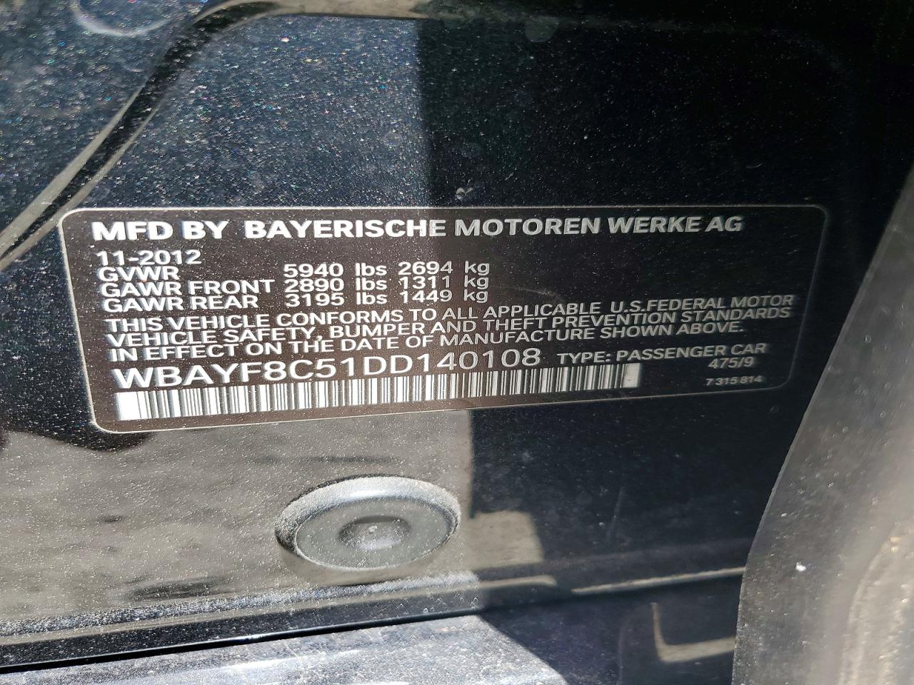 2013 BMW 7 SERIES