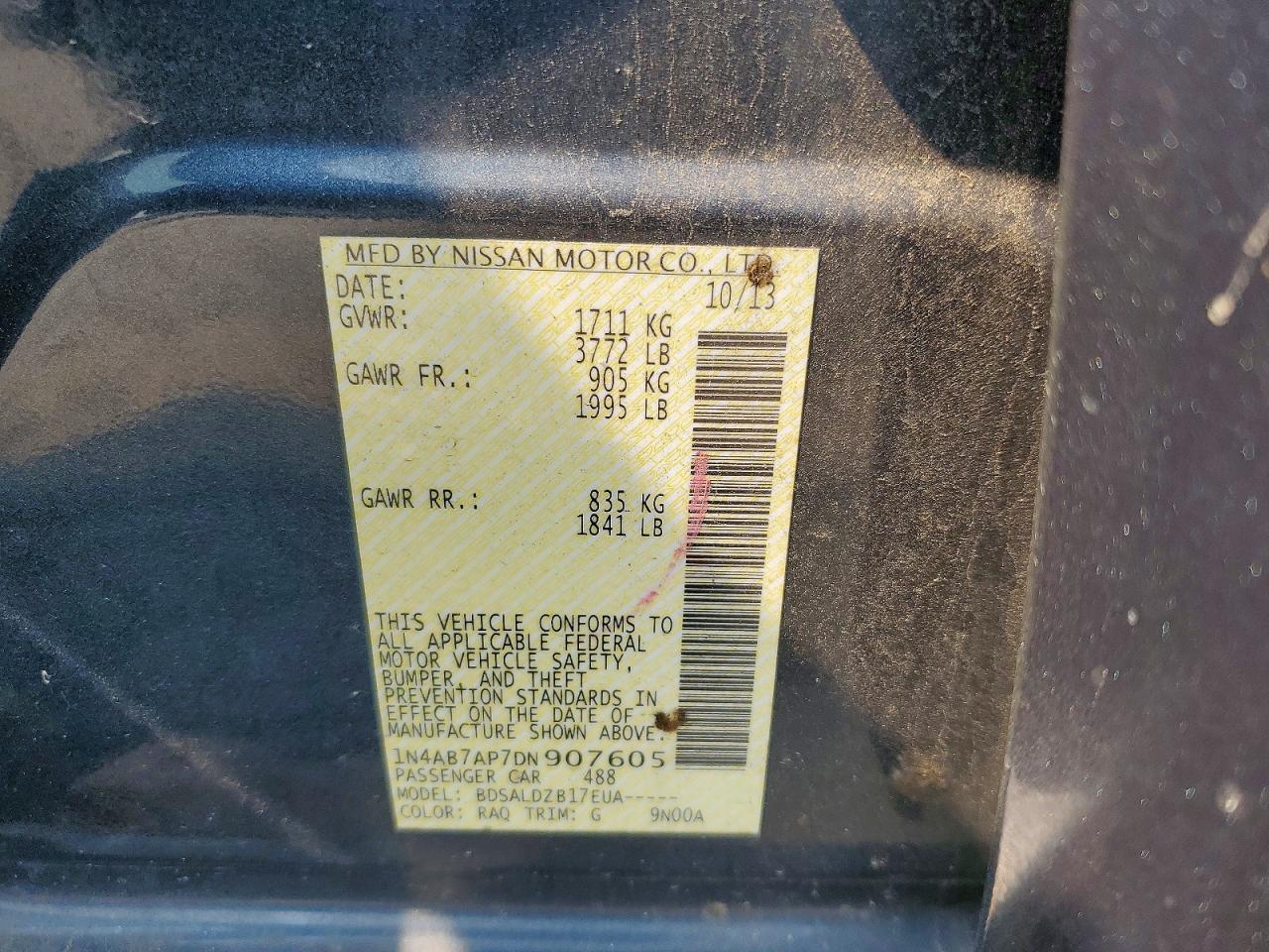2013 NISSAN SENTRA