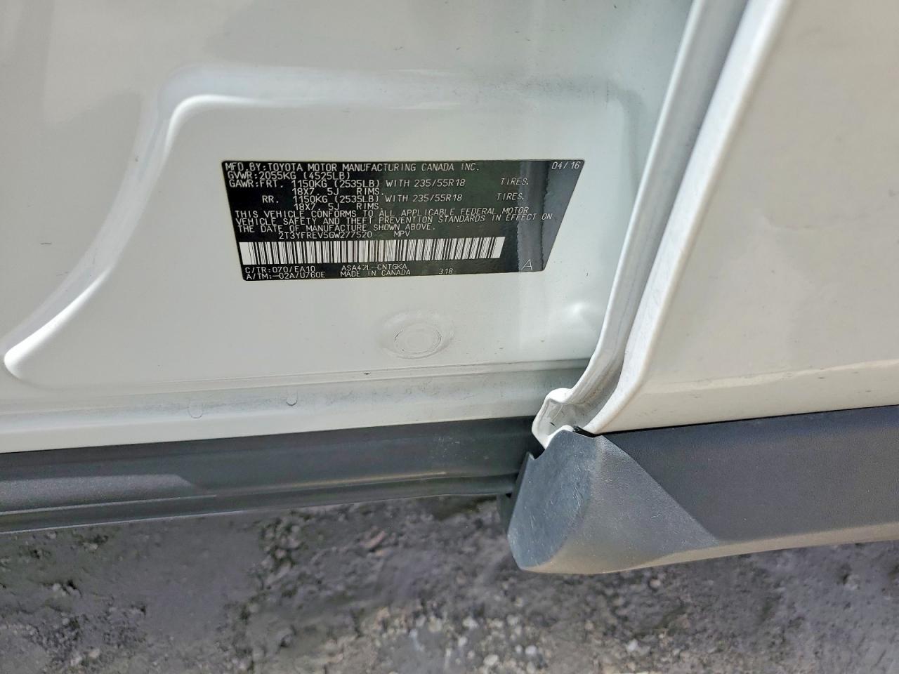 2016 TOYOTA RAV4