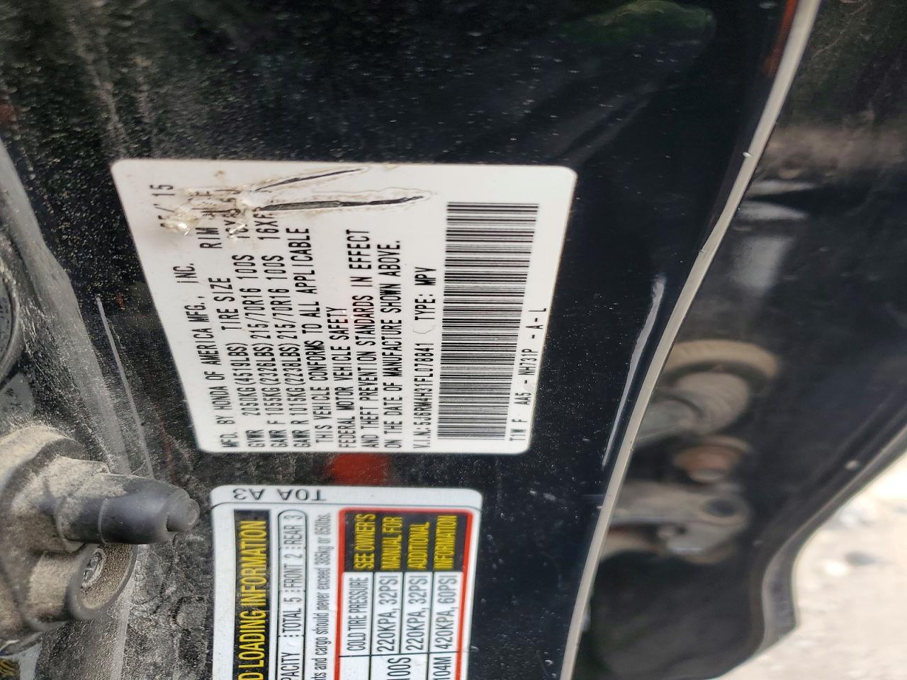 2015 HONDA CRV