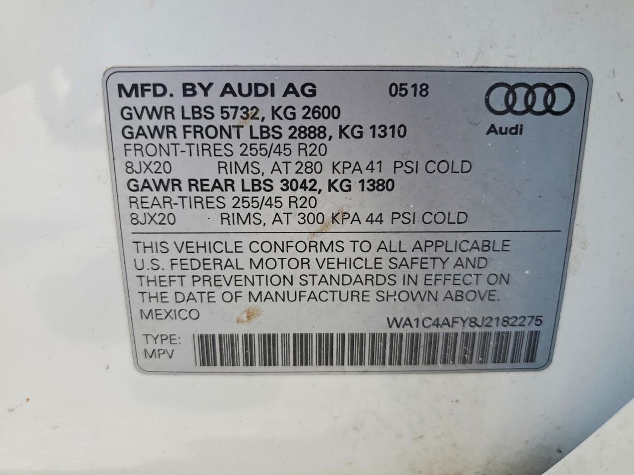 2018 AUDI SQ5