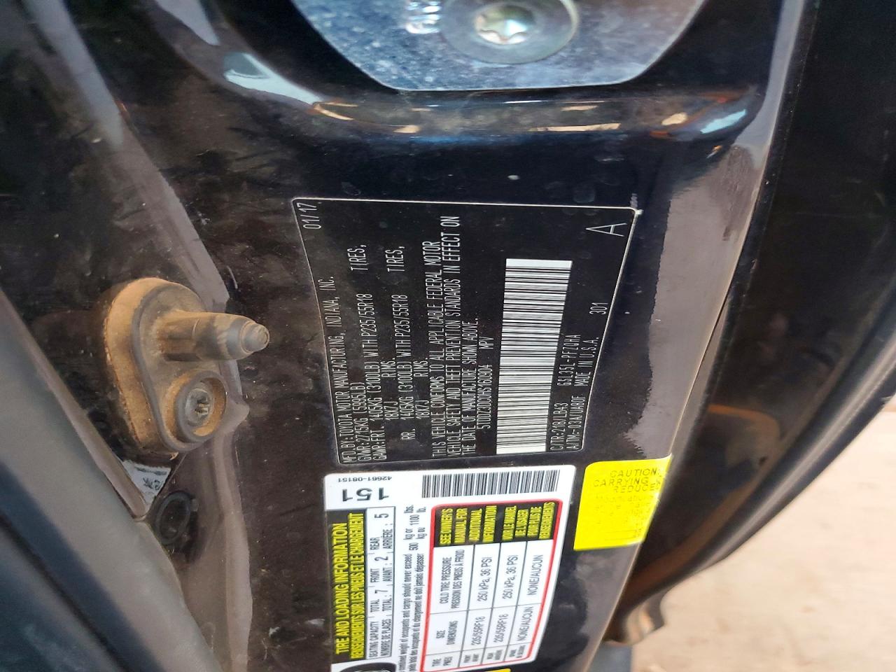 2017 TOYOTA SIENNA