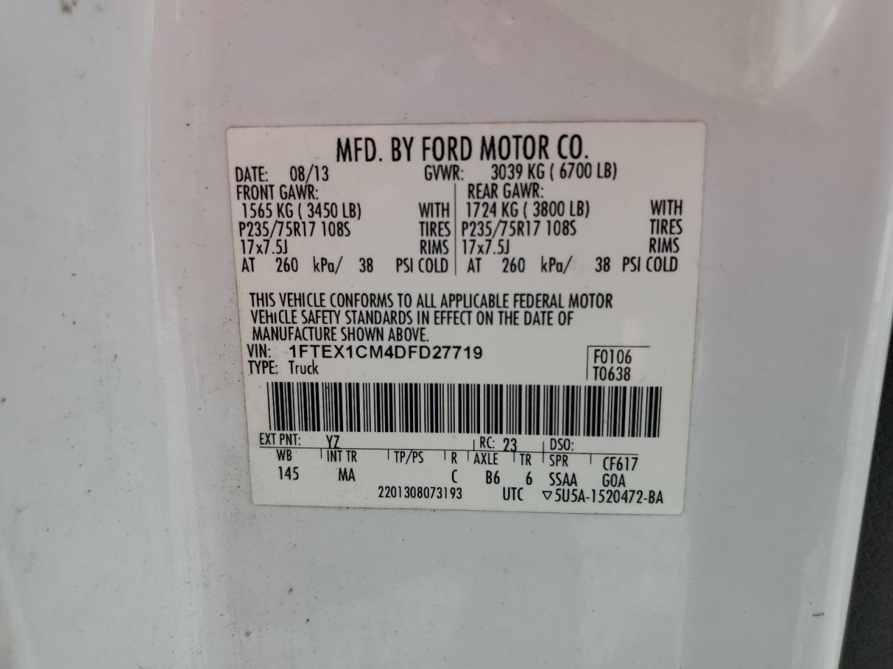 2013 FORD F150