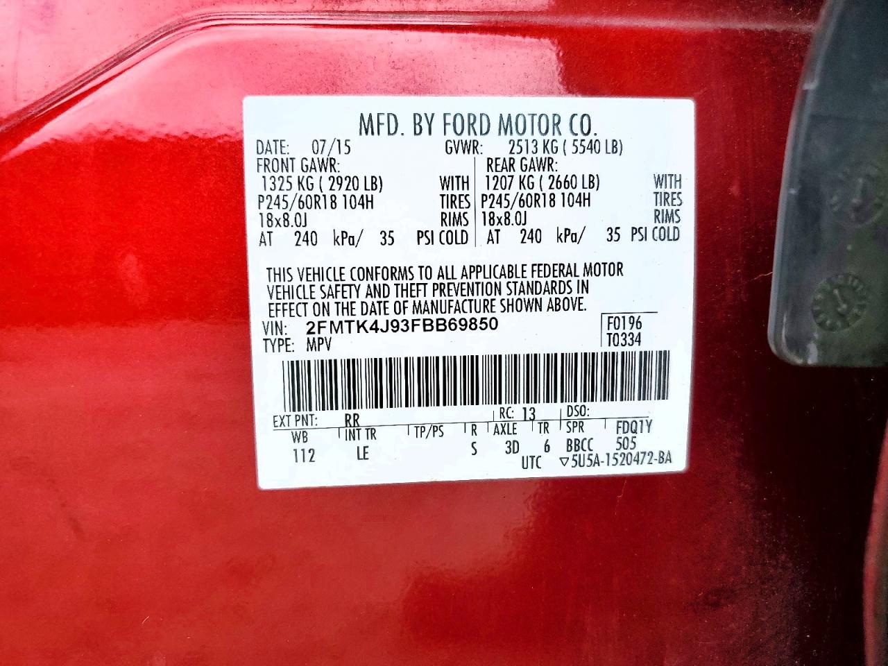 2015 FORD EDGE