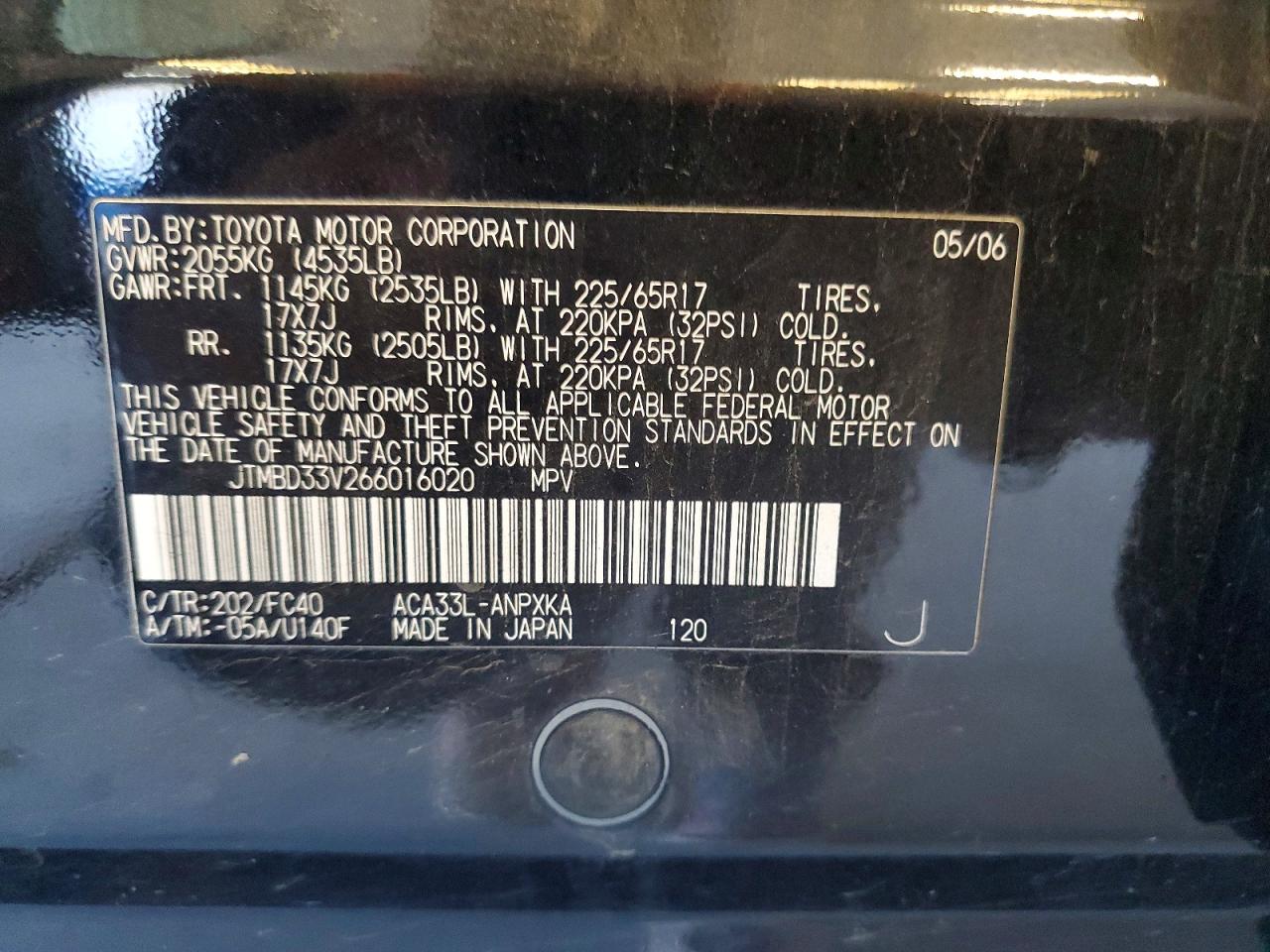 2006 TOYOTA RAV4