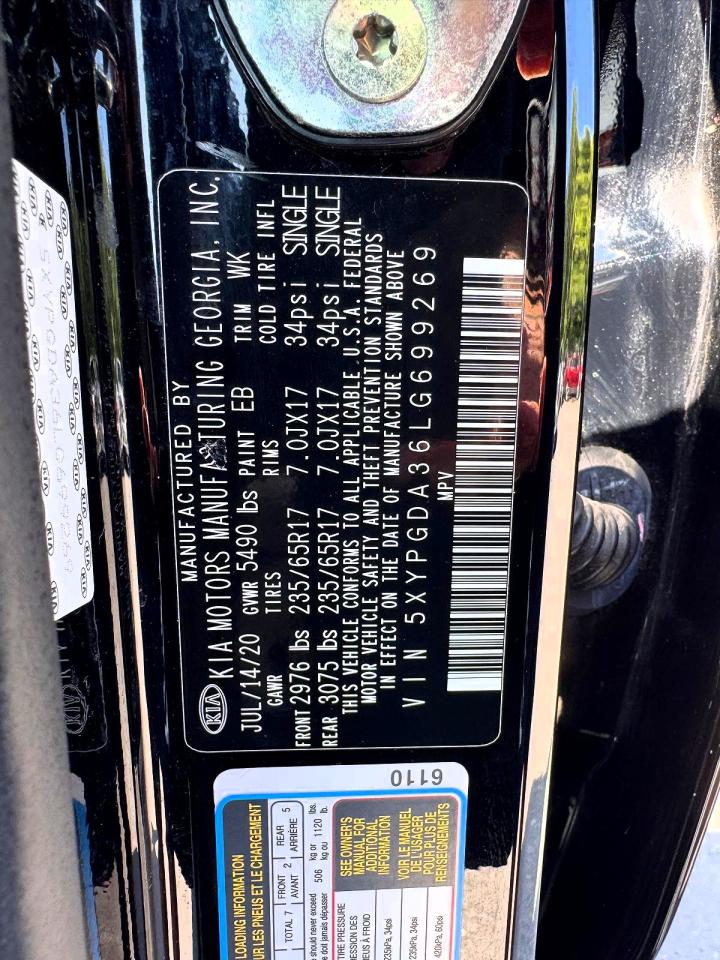 2020 KIA SORENTO