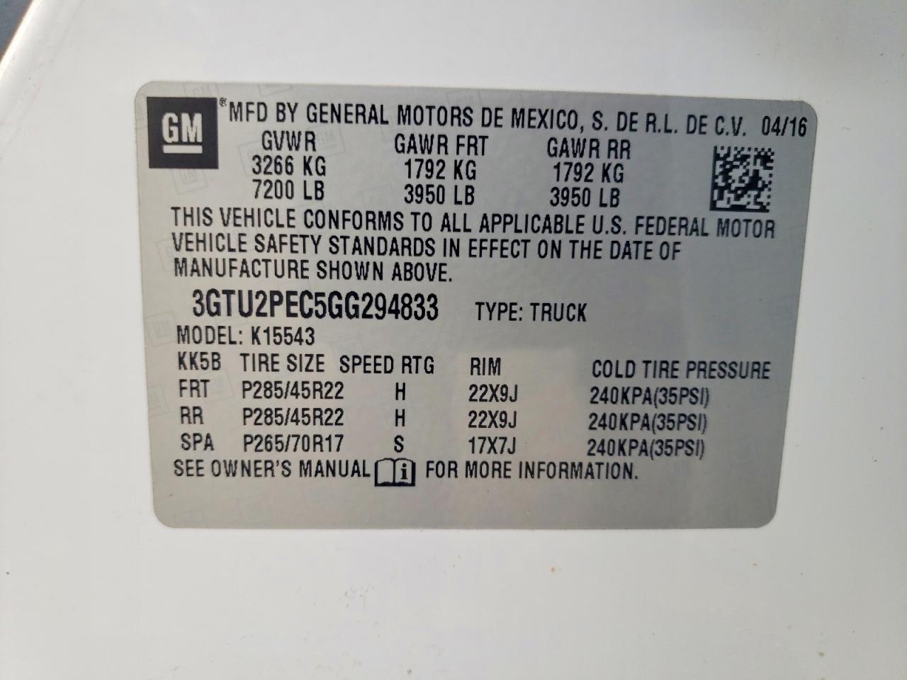2016 GMC SIERRA