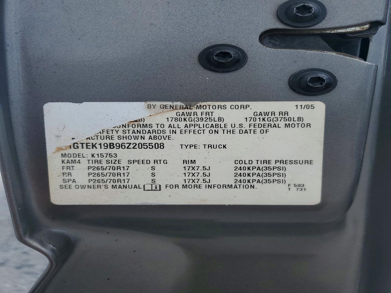 2006 GMC SIERRA