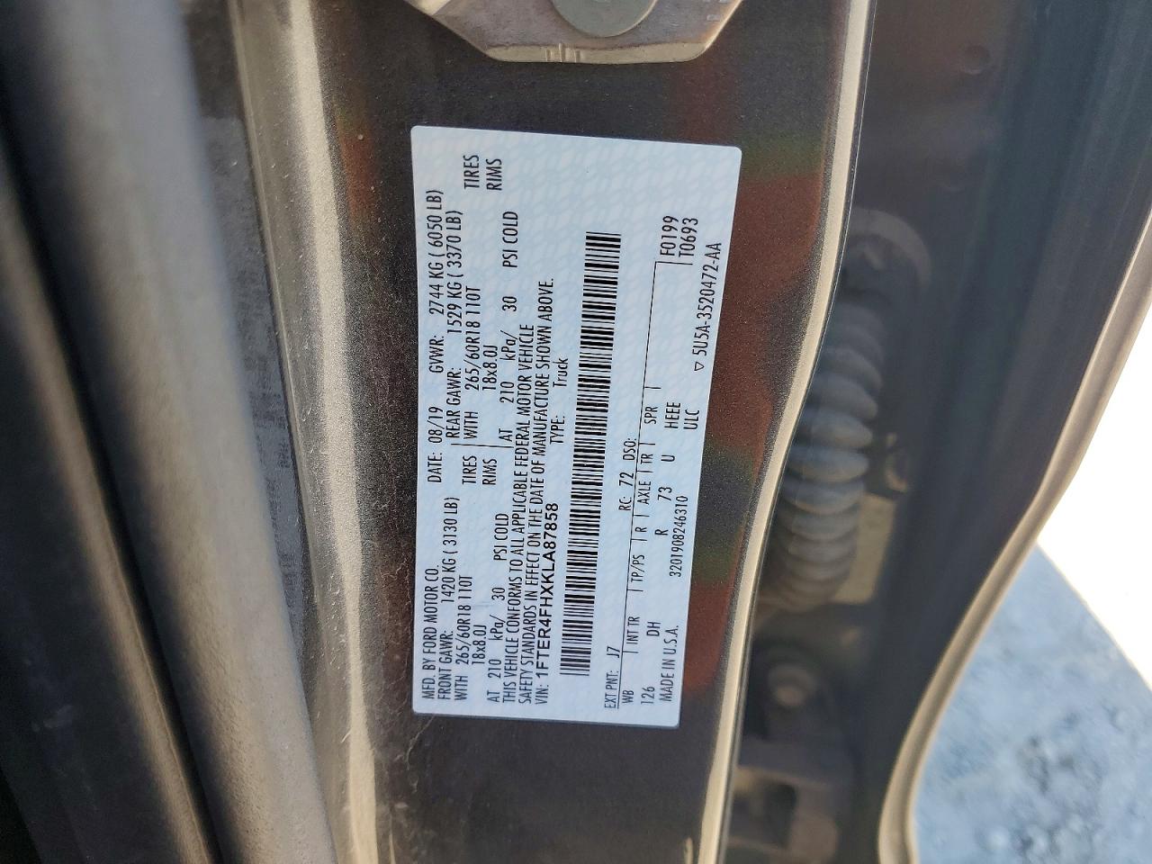 2019 FORD RANGER