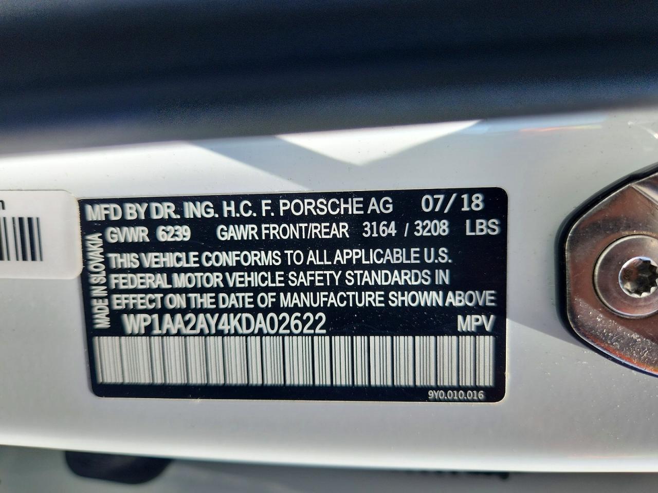 2019 PORSCHE CAYENNE