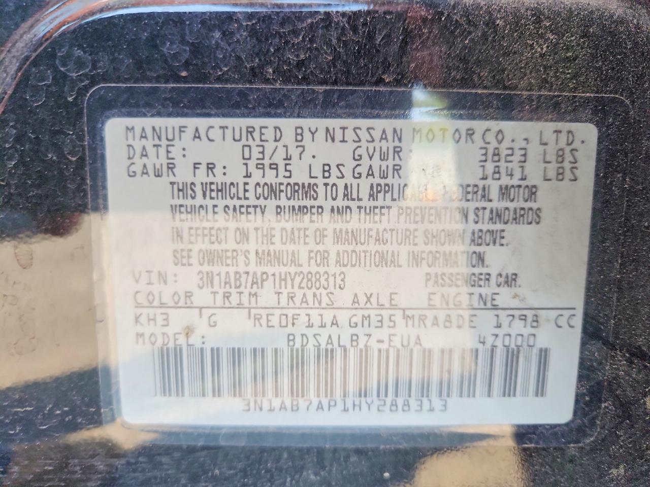 2017 NISSAN SENTRA