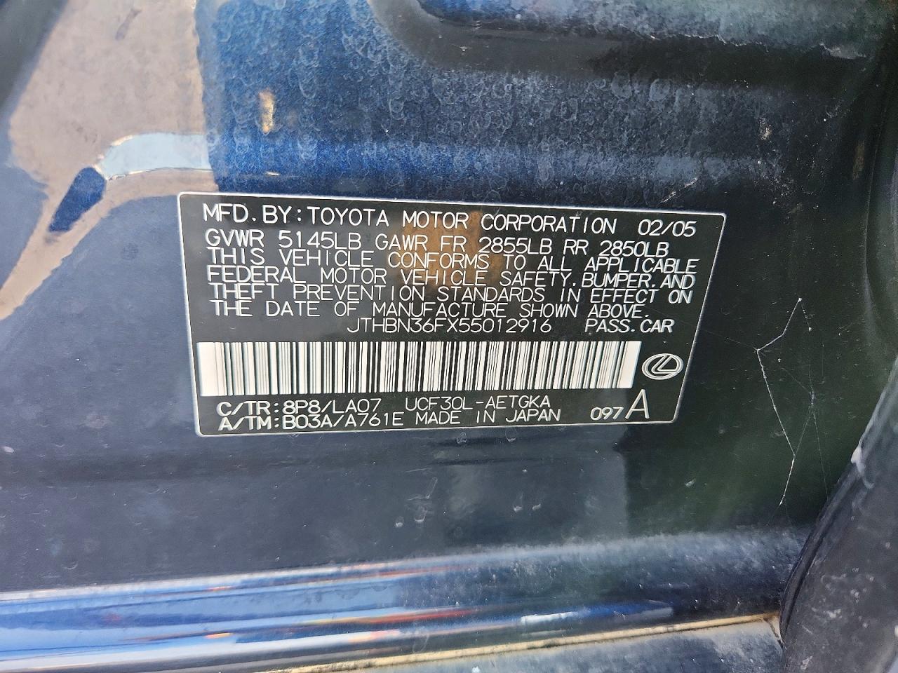 2005 LEXUS LS430