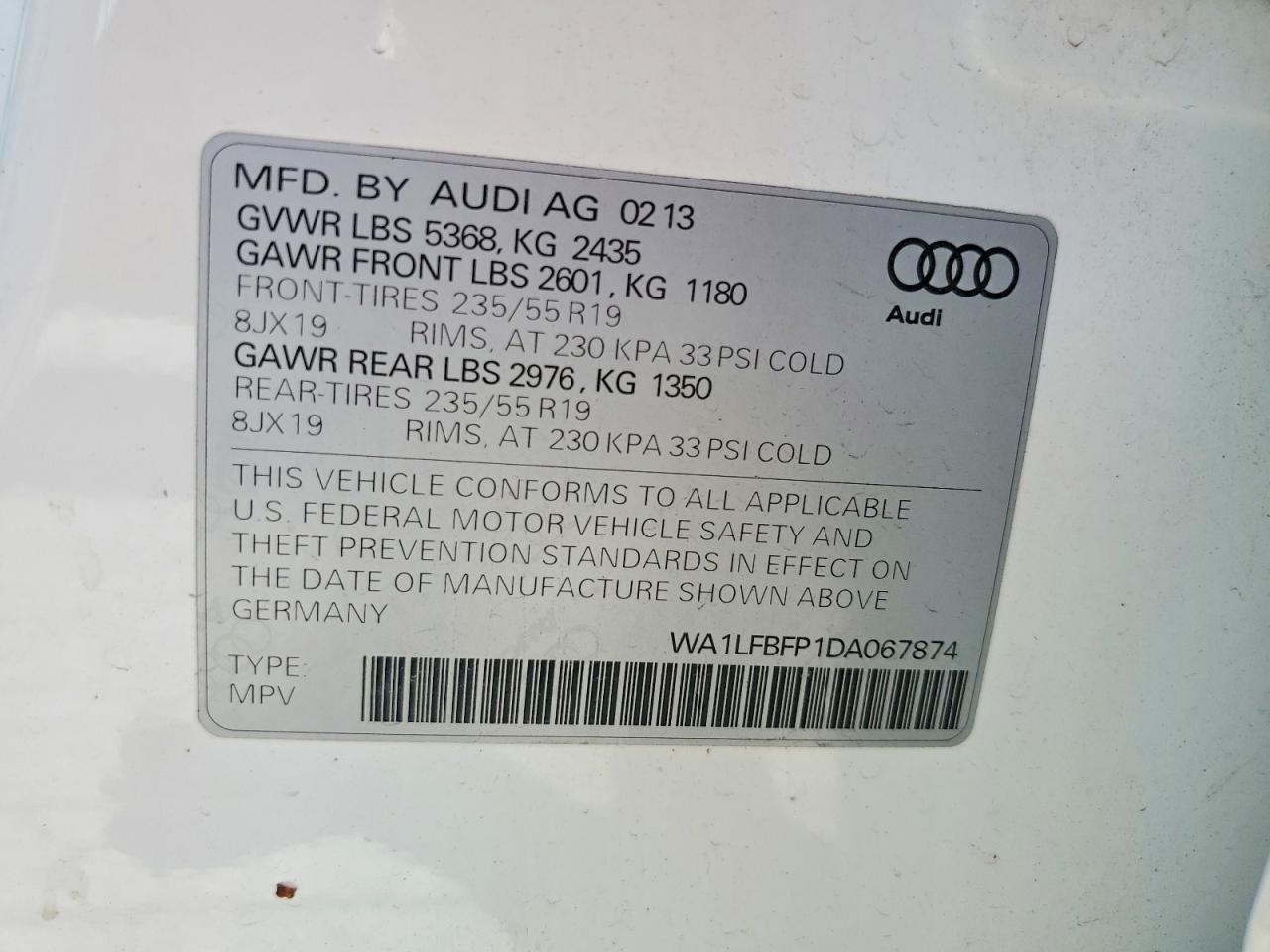 2013 AUDI Q5