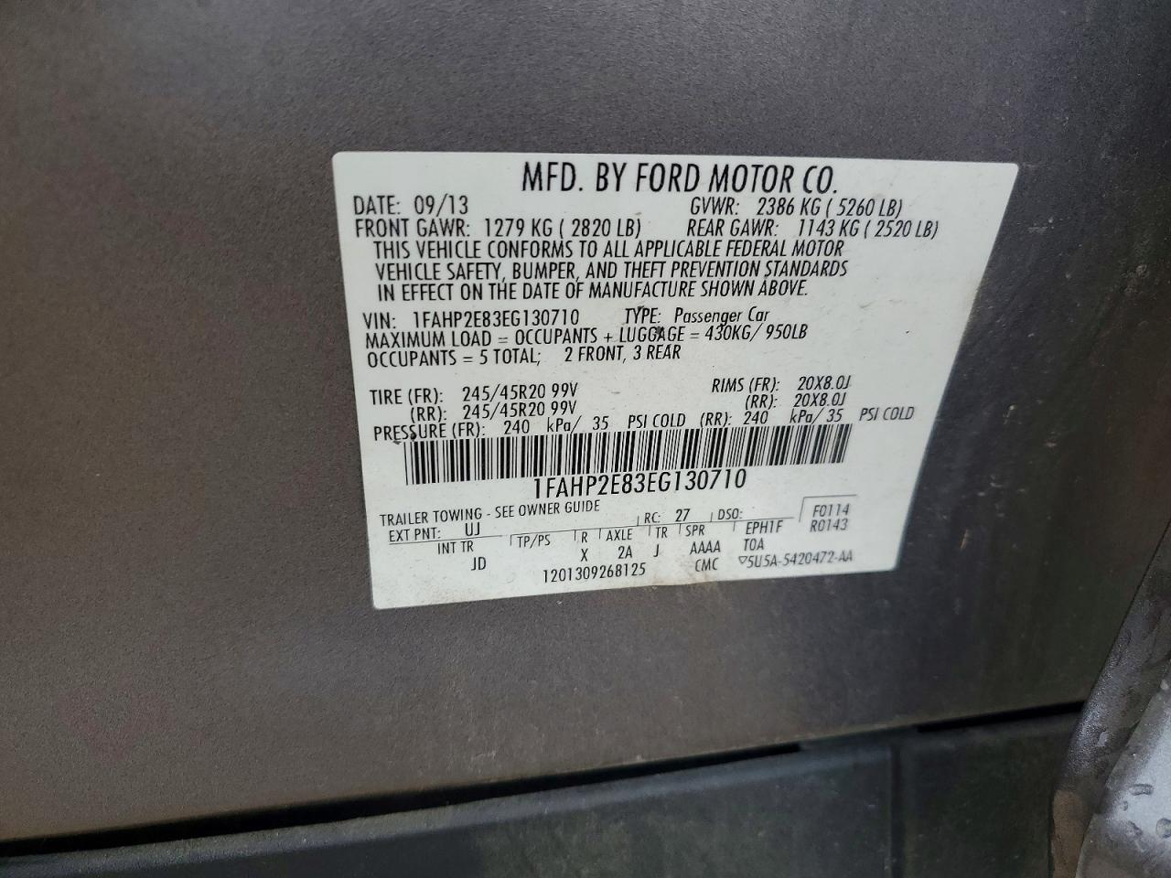 2014 FORD TAURUS