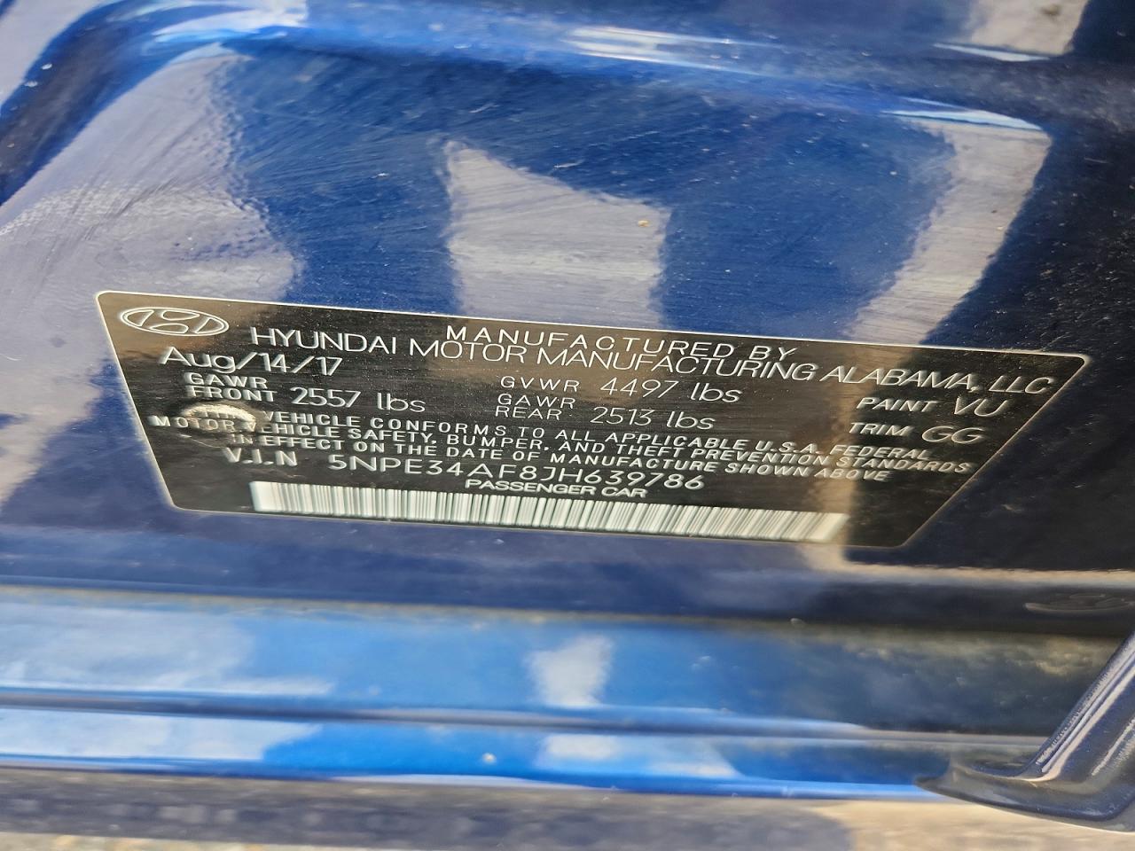 2018 HYUNDAI SONATA