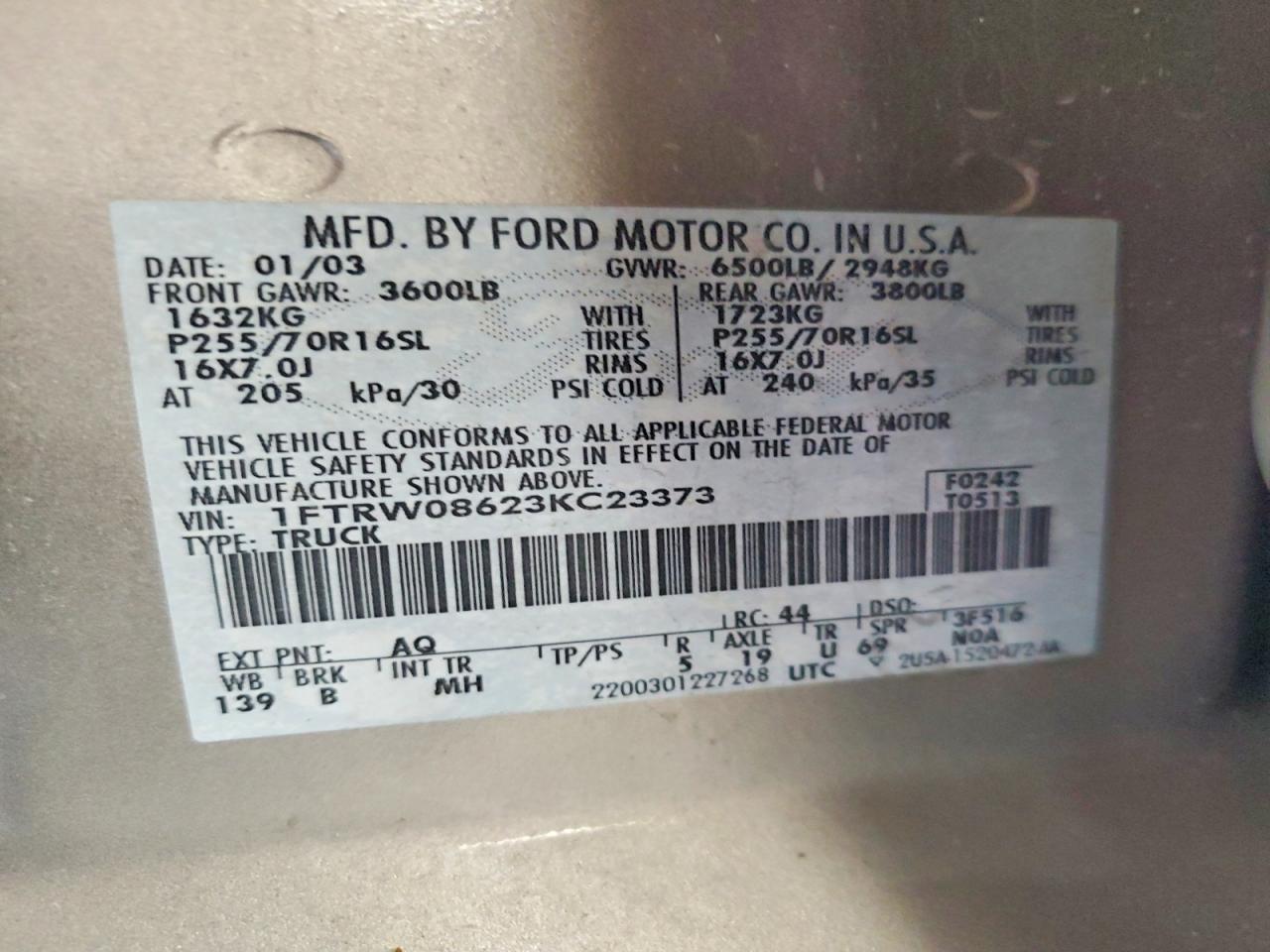 2003 FORD F150