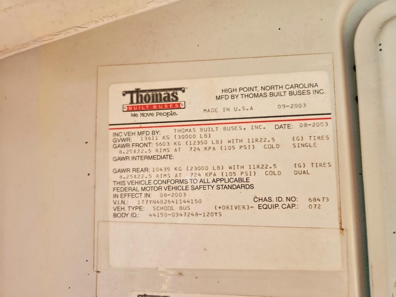 2004 THOMAS ALL OTHER