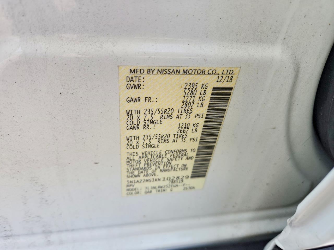 2019 NISSAN MURANO