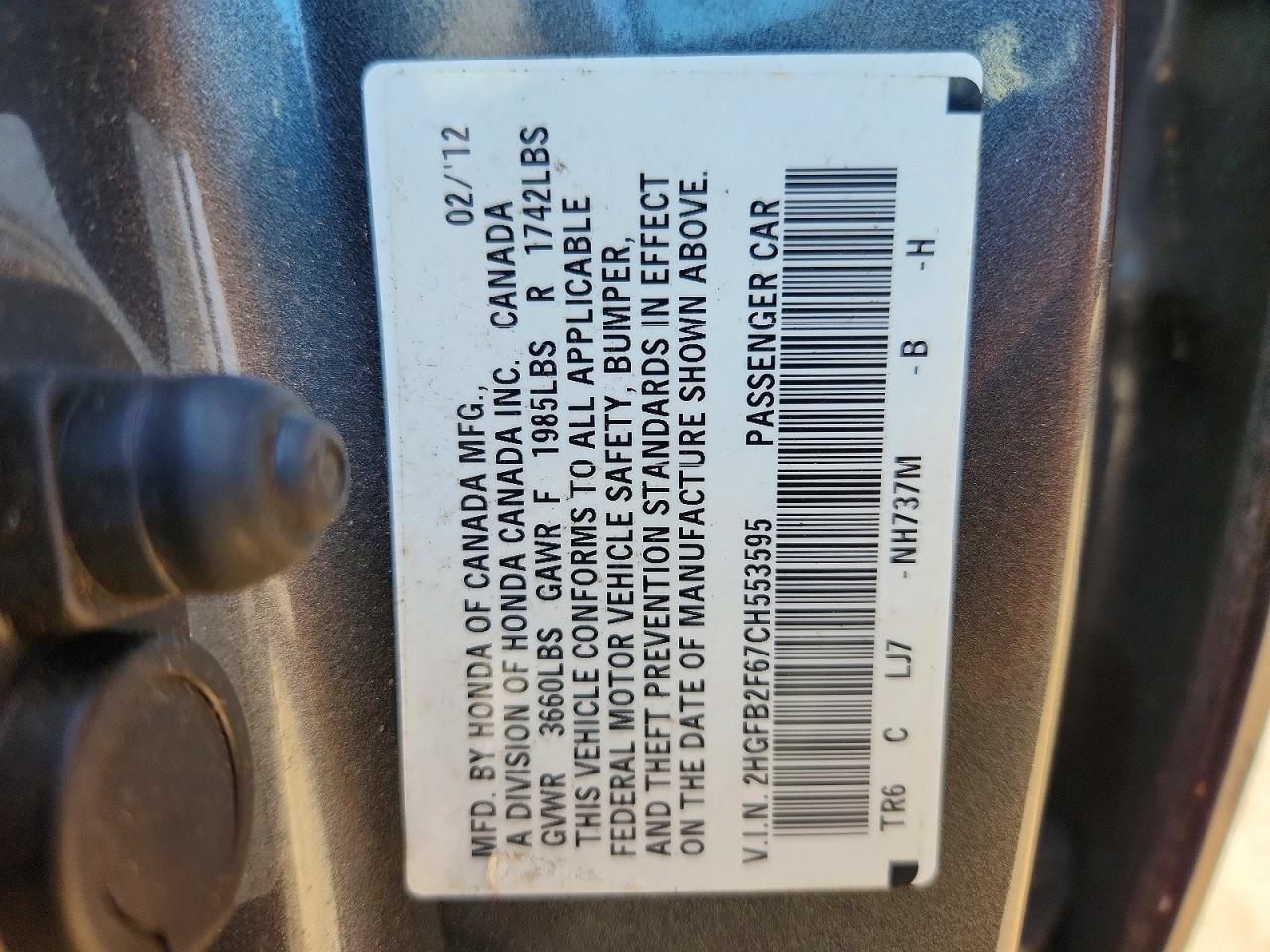 2012 HONDA CIVIC